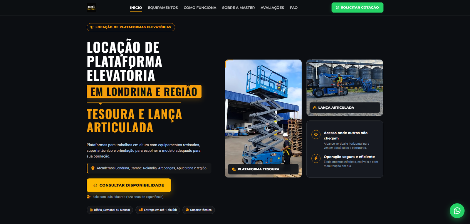 Plataformas Master Máquinas